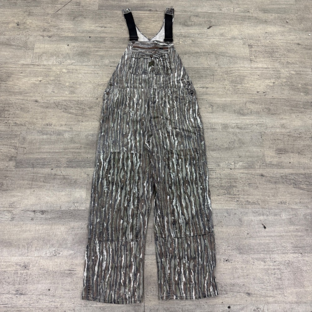Vintage Liberty Overalls Men 38x32 Camo Realtree Bib Workwear Hunting Camouflage